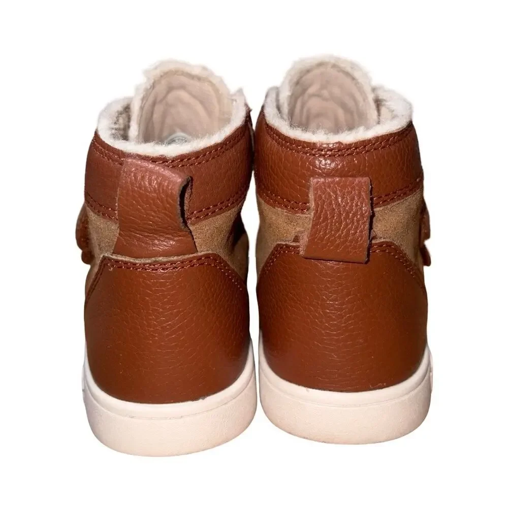 UGG Rennon II Chestnut Leather Suede Double-Strap Sneakers Size: US 13 Kids